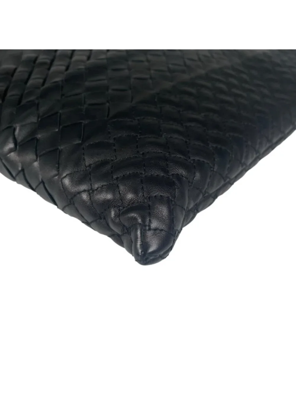 Bottega Veneta Intrecciato Clutch Leather Black